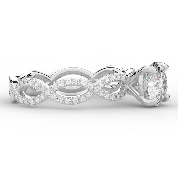 1.30CT.TW ROUND LAB DIAMOND ENGAGEMENT RING - Nazarelle