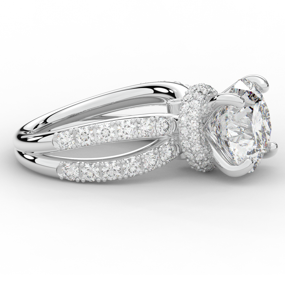 6.25CT.TW ROUND LAB DIAMOND ENGAGEMENT RING - Nazarelle