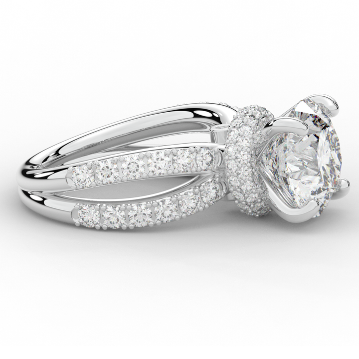 6.25CT.TW ROUND LAB DIAMOND ENGAGEMENT RING - Nazarelle