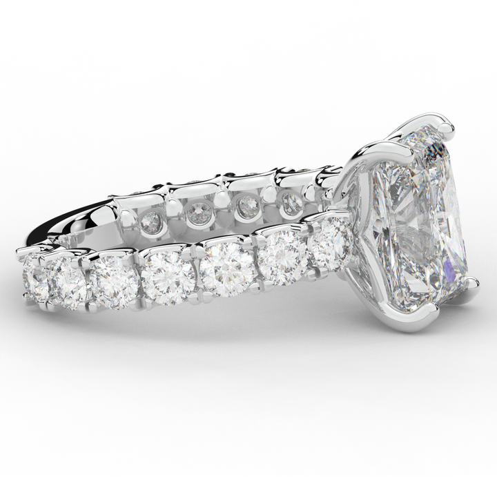 4.35CT.TW RADIANT LAB DIAMOND ENGAGEMENT RING - Nazarelle