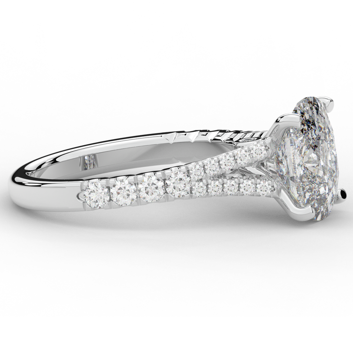 3.45CT.TW CUSHION LAB DIAMOND ENGAGEMENT RING - Nazarelle
