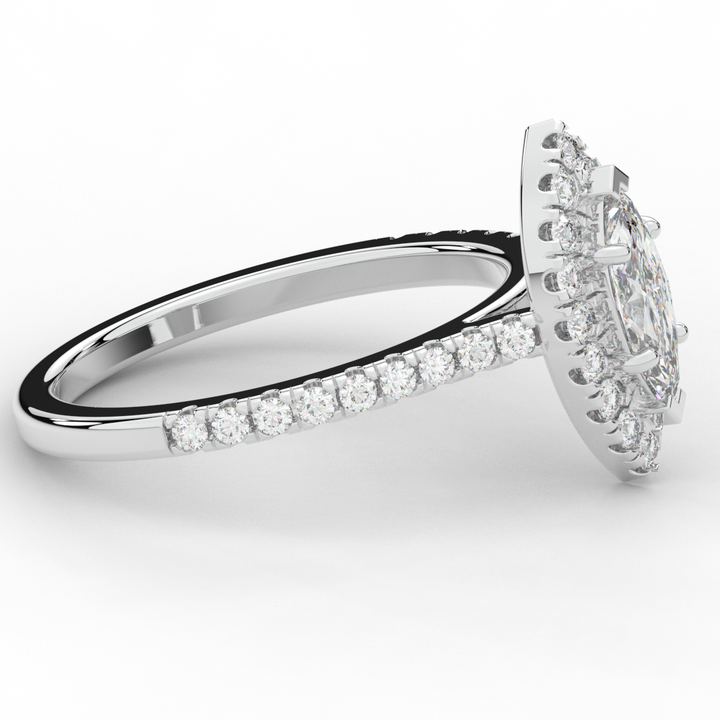 0.80CT.TW MARQUISE LAB DIAMOND HALO ENGAGEMENT RING - Nazarelle