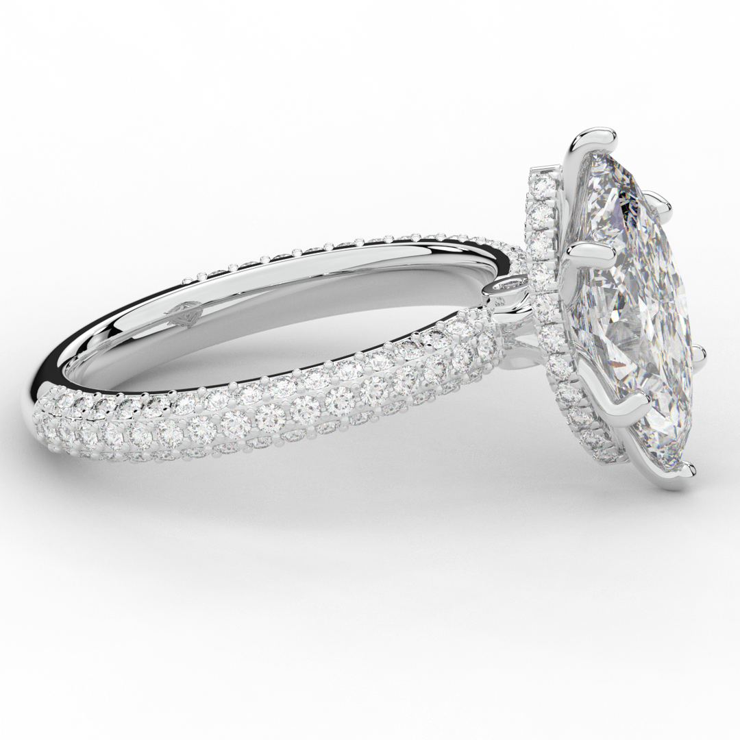 2.60CT.TW MARQUISE LAB DIAMOND ENGAGEMENT RING - Nazarelle