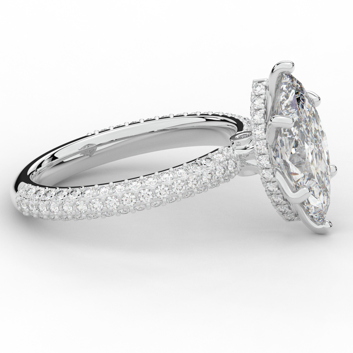 2.60CT.TW MARQUISE LAB DIAMOND ENGAGEMENT RING - Nazarelle