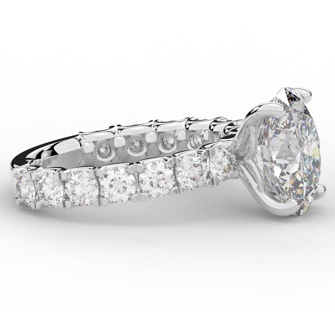 4.35CT.TW OVAL LAB DIAMOND ENGAGEMENT RING - Nazarelle