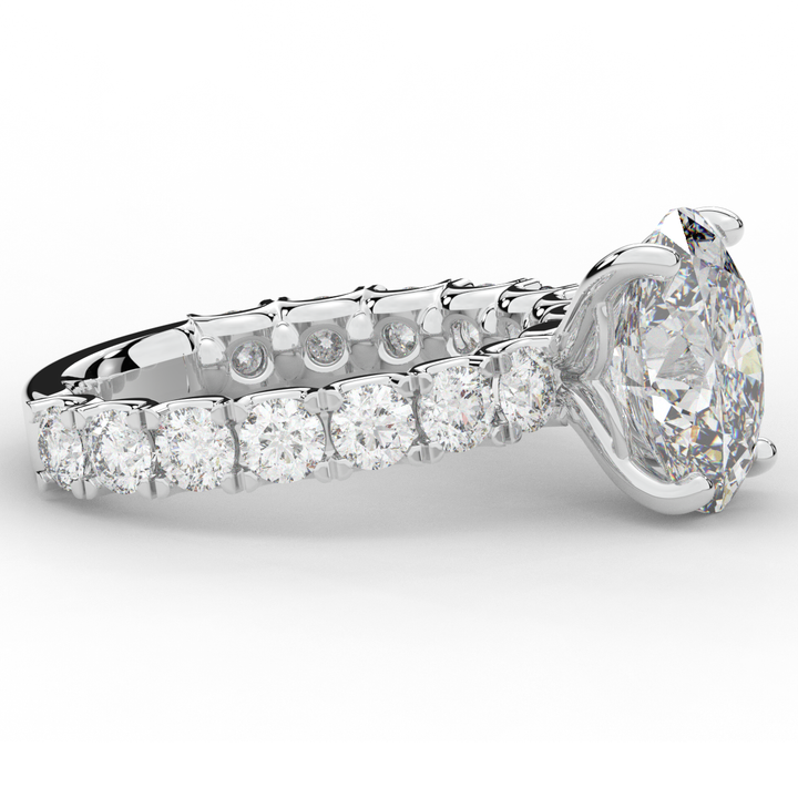4.35CT.TW OVAL LAB DIAMOND ENGAGEMENT RING - Nazarelle