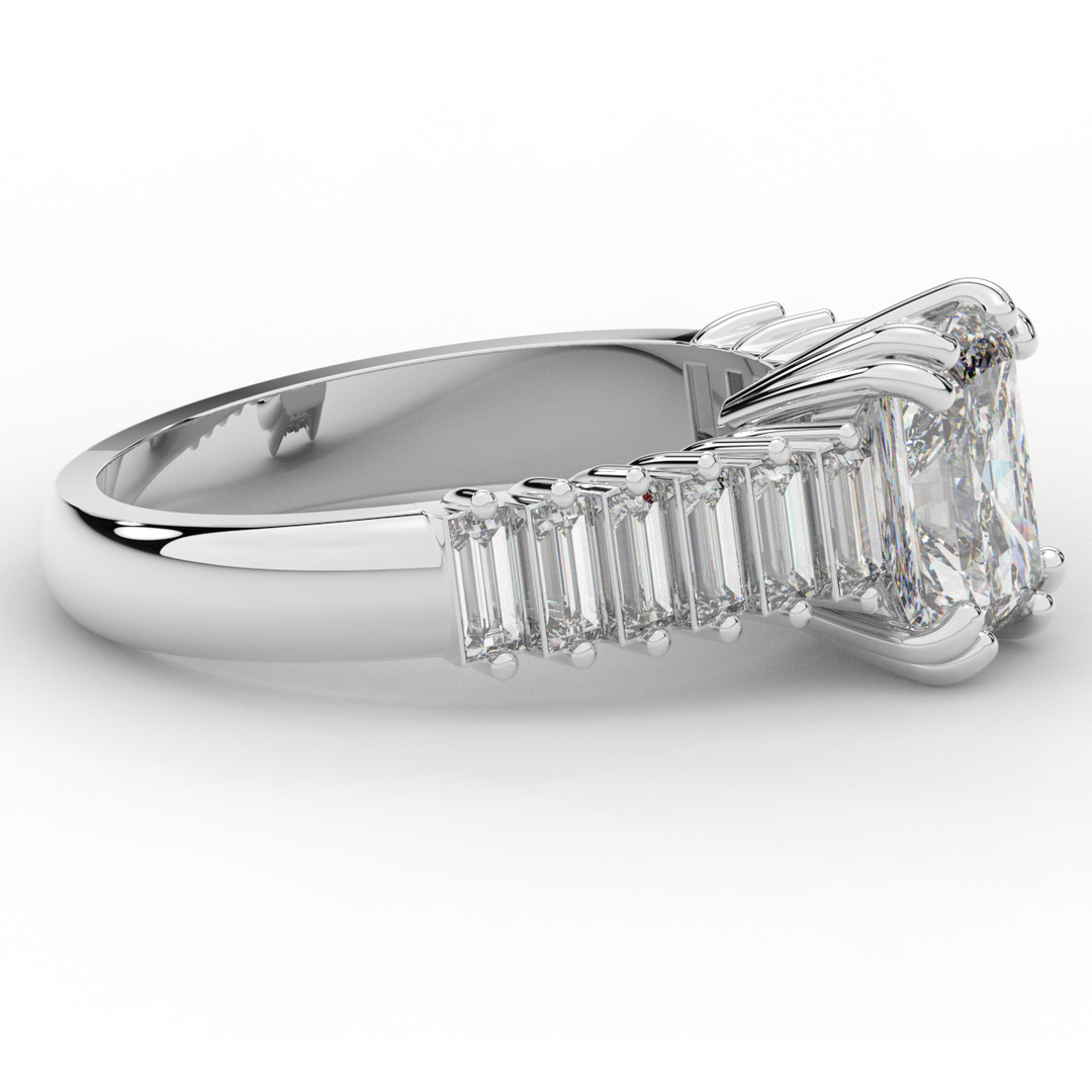 2.60CT.TW RADIANT LAB DIAMOND ENGAGEMENT RING - Nazarelle
