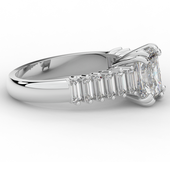 2.60CT.TW RADIANT LAB DIAMOND ENGAGEMENT RING - Nazarelle