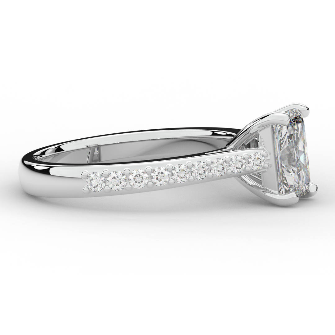 1.25CT.TW RADIANT LAB DIAMOND SOLITAIRE ENGAGEMENT RING - Nazarelle