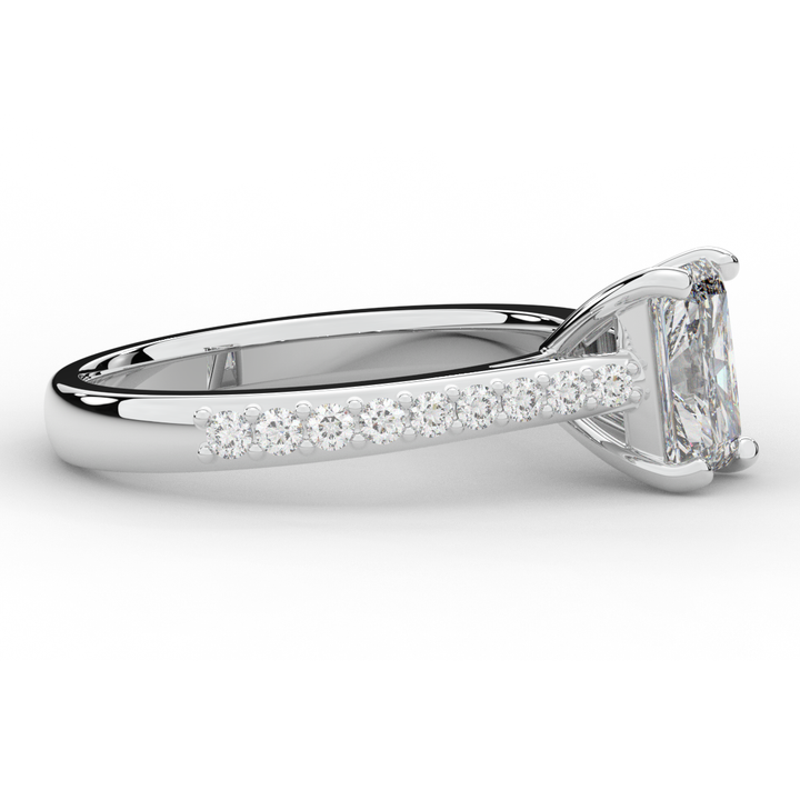 1.25CT.TW RADIANT LAB DIAMOND SOLITAIRE ENGAGEMENT RING - Nazarelle