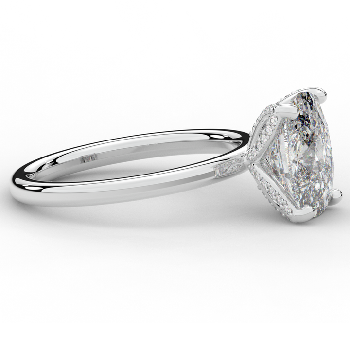 3.10CT.TW CUSHION LAB DIAMOND ENGAGEMENT RING - Nazarelle
