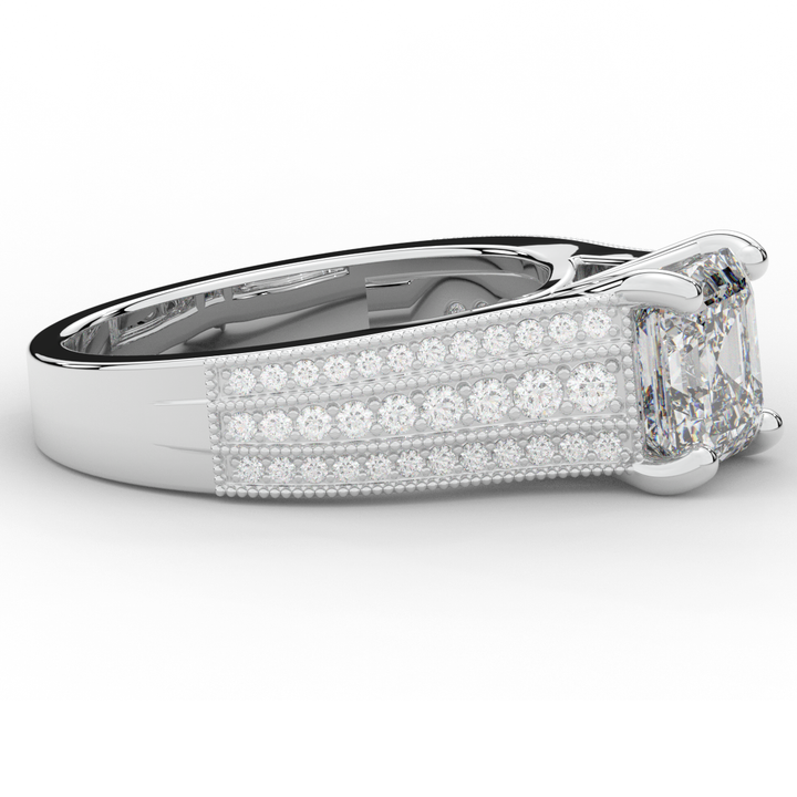 3.55CT.TW ASSCHER LAB DIAMOND ENGAGEMENT RING - Nazarelle
