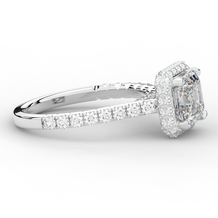 2.75CT.TW ASSCHER LAB DIAMOND HALO ENGAGEMENT RING - Nazarelle