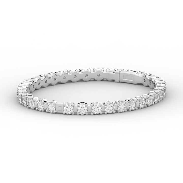 9.00CT.TW ROUND LAB DIAMOND ETERNITY BANGLE - Nazarelle