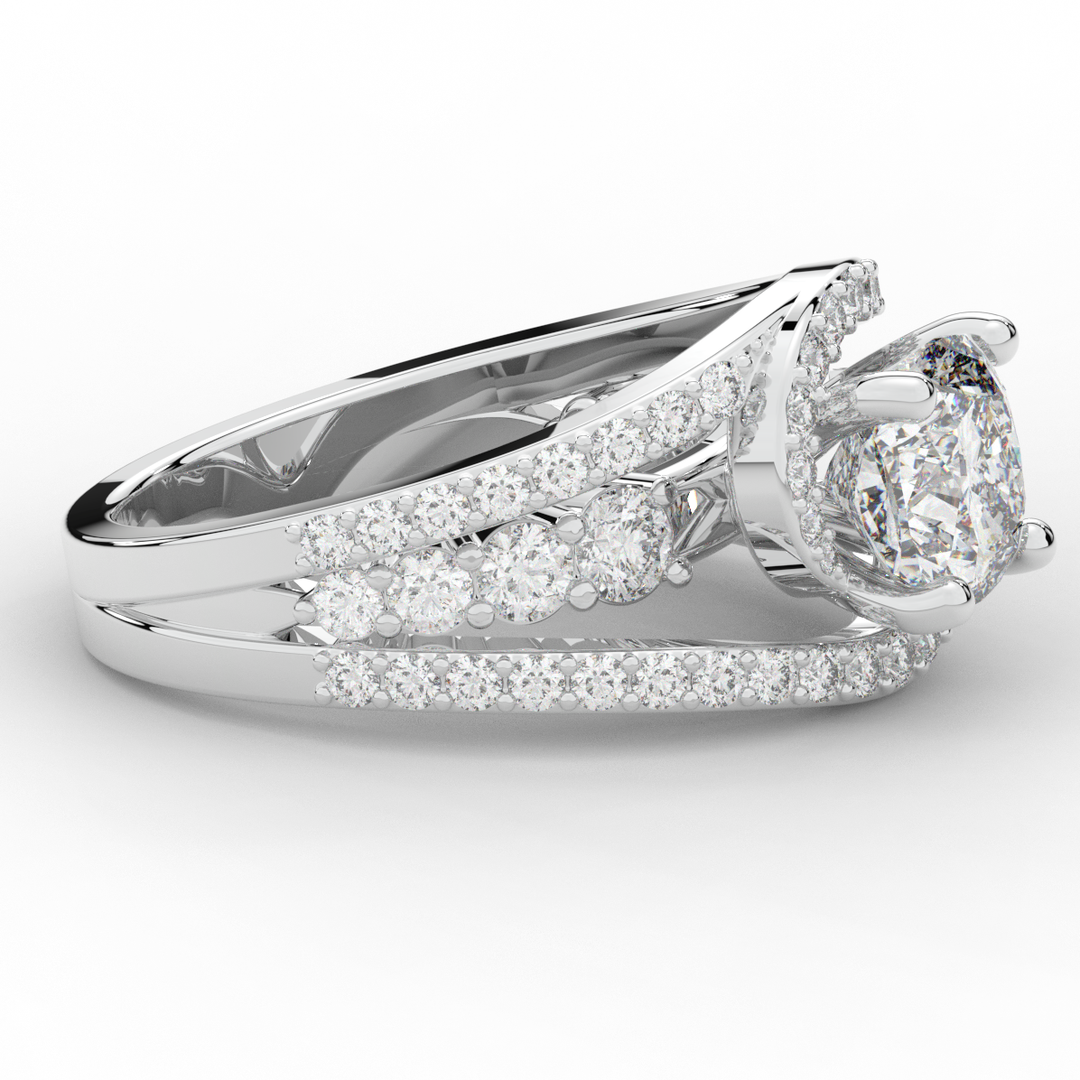 3.30CT.TW CUSHION LAB DIAMOND ENGAGEMENT RING - Nazarelle