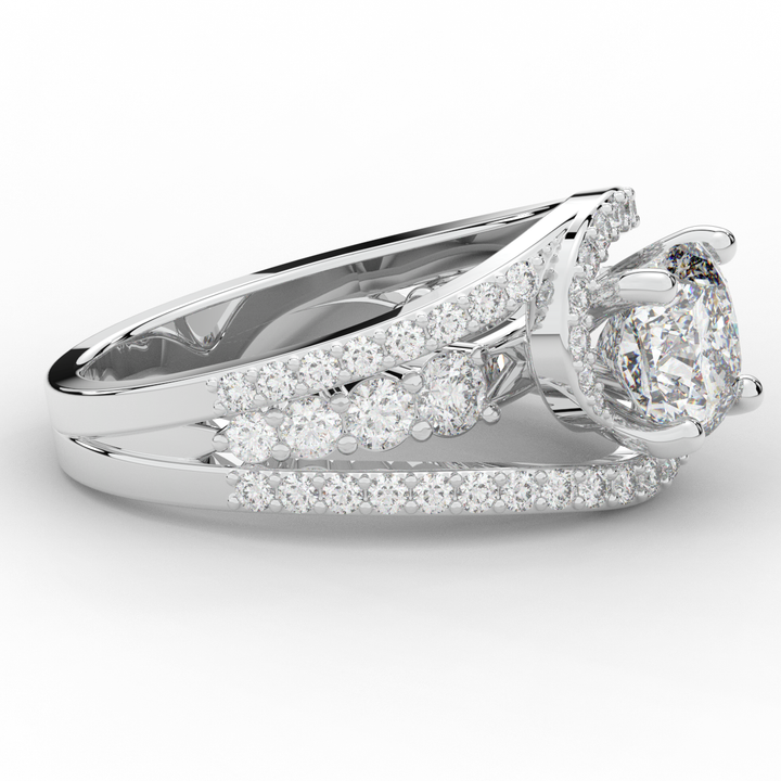 3.30CT.TW CUSHION LAB DIAMOND ENGAGEMENT RING - Nazarelle
