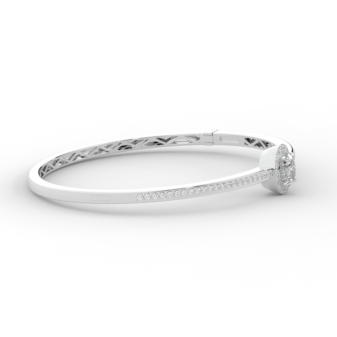 1.40CT.TW OVAL AND ROUND LAB DIAMOND BANGLE - Nazarelle