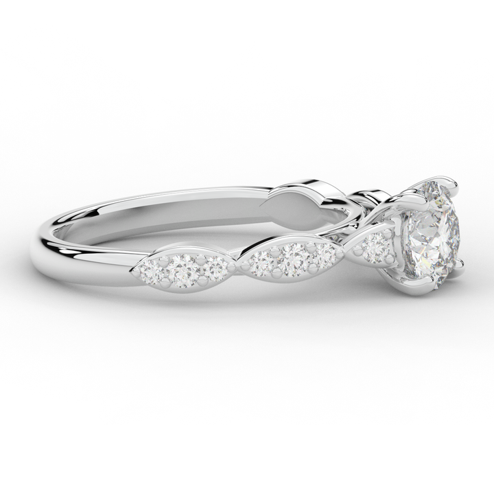 1.20CT.TW ROUND LAB DIAMOND SOLITAIRE ENGAGEMENT RING - Nazarelle