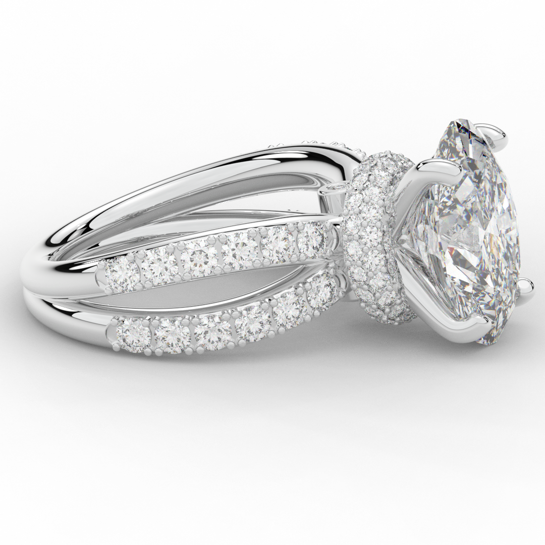 6.25CT.TW OVAL LAB DIAMOND ENGAGEMENT RING - Nazarelle