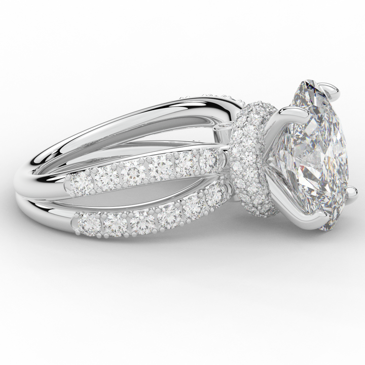 6.25CT.TW OVAL LAB DIAMOND ENGAGEMENT RING - Nazarelle