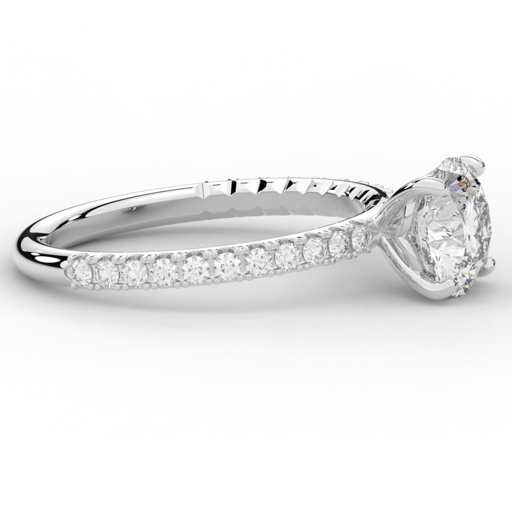 1.75CT.TW ROUND LAB DIAMOND SOLITAIRE ENGAGEMENT RING - Nazarelle