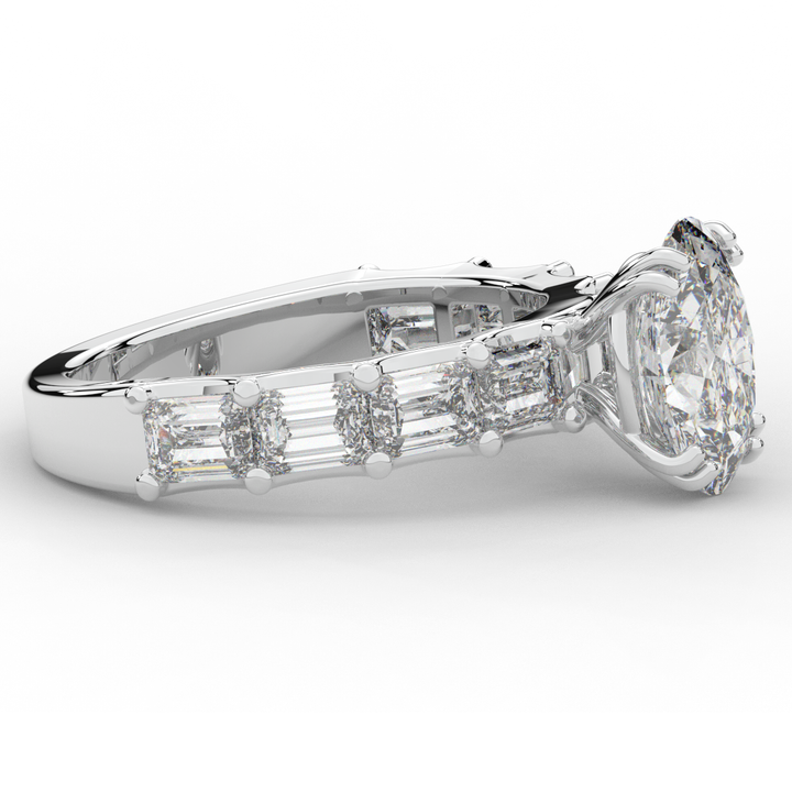 3.75CT.TW OVAL LAB DIAMOND SOLITAIRE ENGAGEMENT RING - Nazarelle