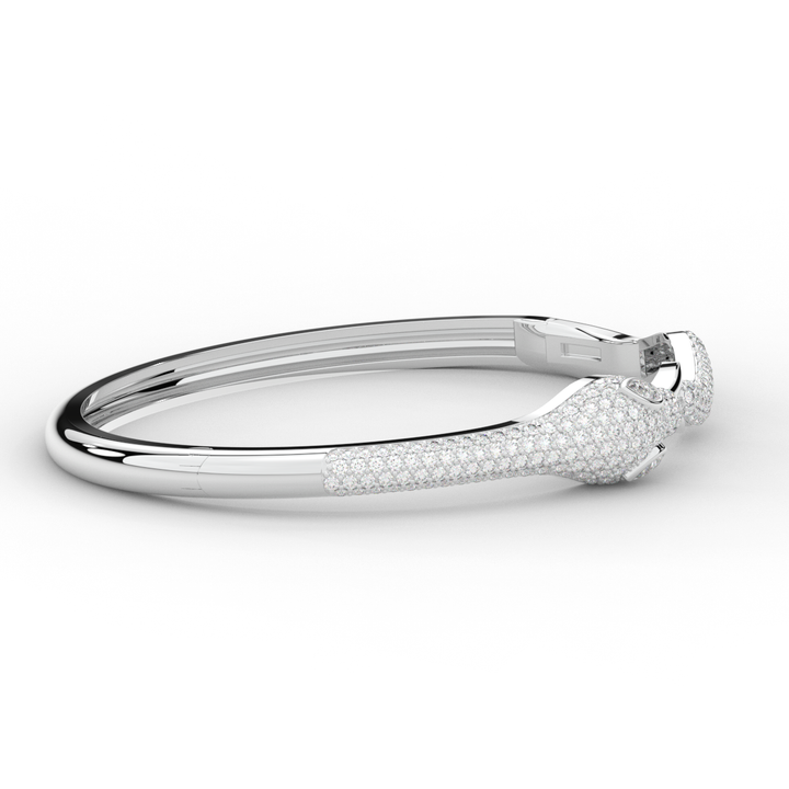 2.00CT.TW ROUND AND PEAR LAB DIAMOND SNAKE BANGLE - Nazarelle