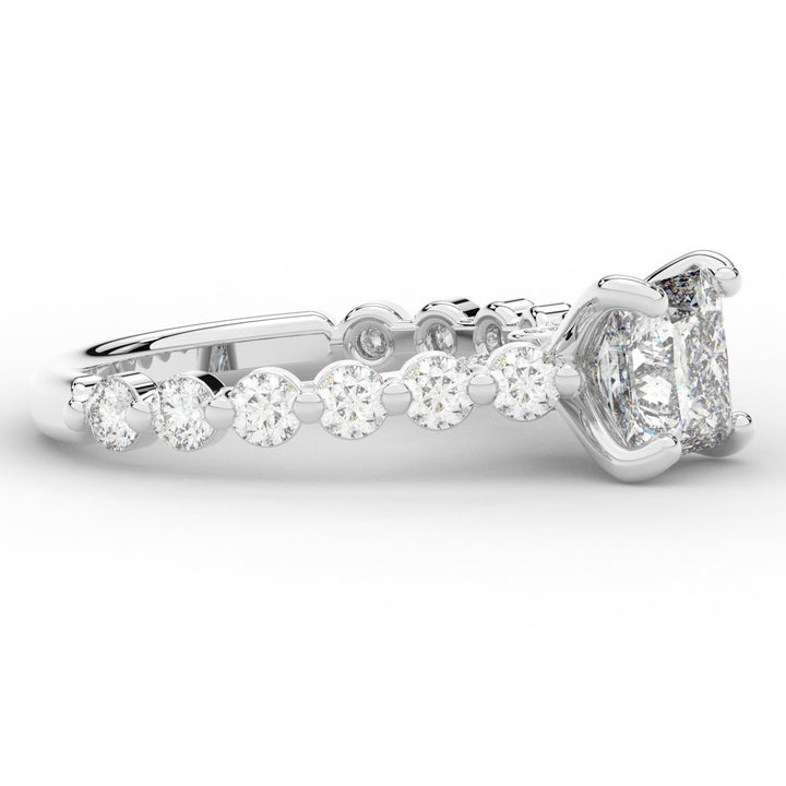 3.90CT.TW PRINCESS LAB DIAMOND ENGAGEMENT RING - Nazarelle