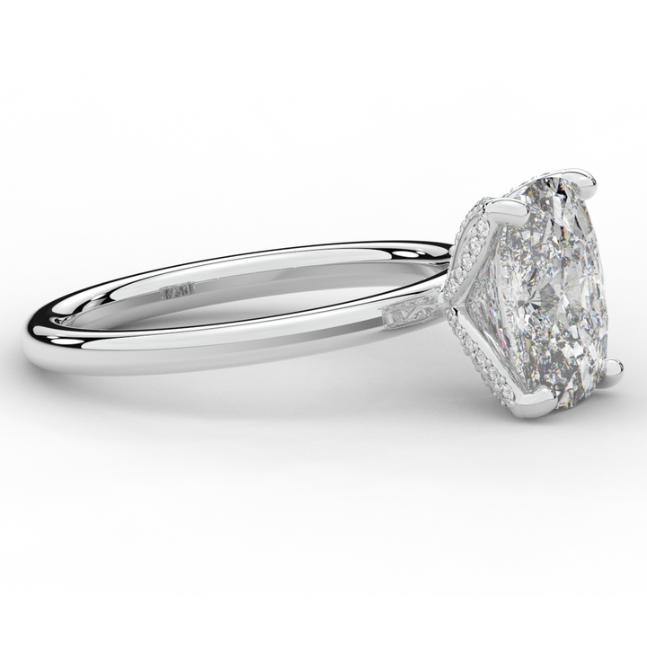 3.10CT.TW CUSHION LAB DIAMOND ENGAGEMENT RING - Nazarelle