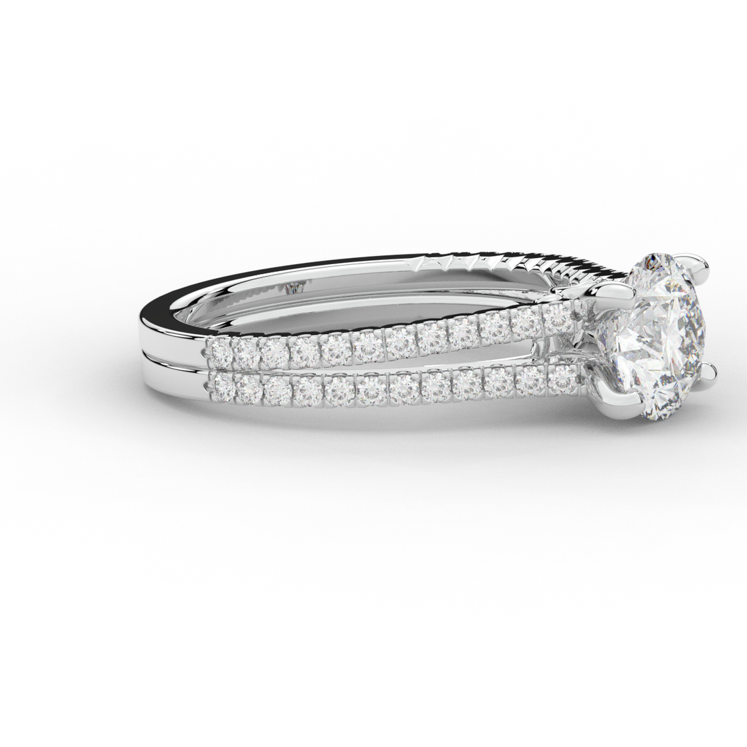 1.90CT.TW ROUND LAB DIAMOND SOLITAIRE ENGAGEMENT RING - Nazarelle