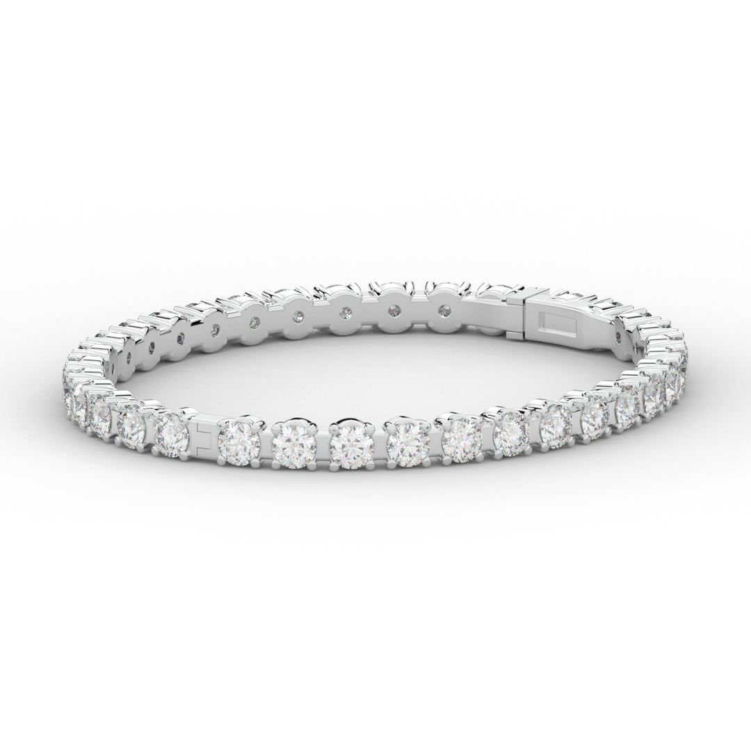 9.00CT.TW ROUND LAB DIAMOND ETERNITY BANGLE - Nazarelle