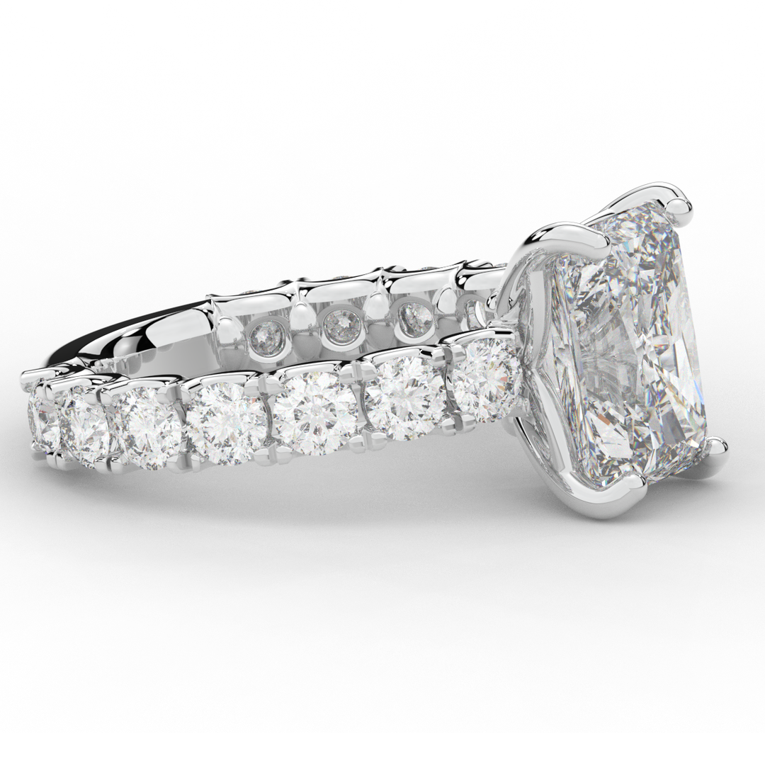 4.35CT.TW RADIANT LAB DIAMOND ENGAGEMENT RING - Nazarelle