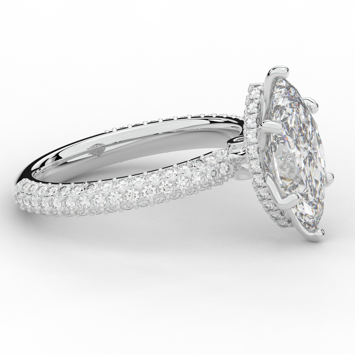 2.60CT.TW MARQUISE LAB DIAMOND ENGAGEMENT RING - Nazarelle