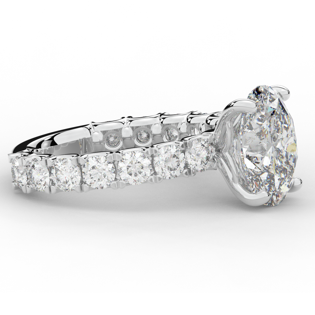 4.35CT.TW OVAL LAB DIAMOND ENGAGEMENT RING - Nazarelle