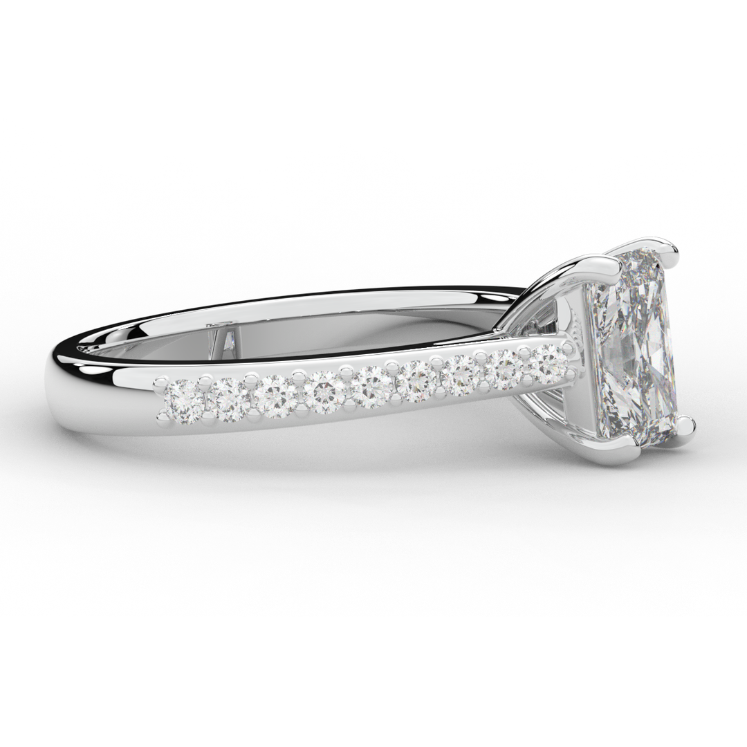 1.25CT.TW RADIANT LAB DIAMOND SOLITAIRE ENGAGEMENT RING - Nazarelle