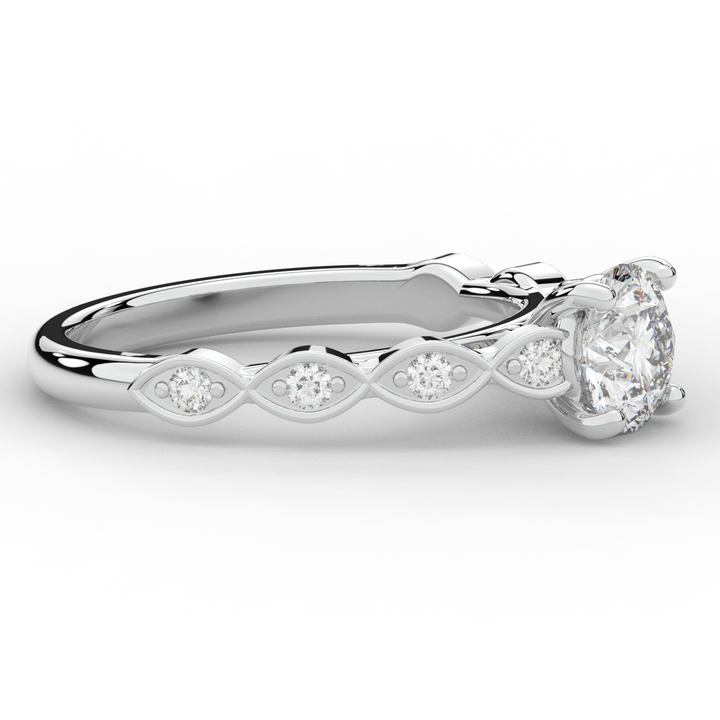 1.15CT.TW ROUND LAB DIAMOND SOLITAIRE ENGAGEMENT RING - Nazarelle