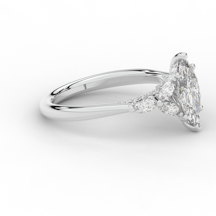 1.50CT.TW MARQUISE LAB DIAMOND ENGAGEMENT RING - Nazarelle