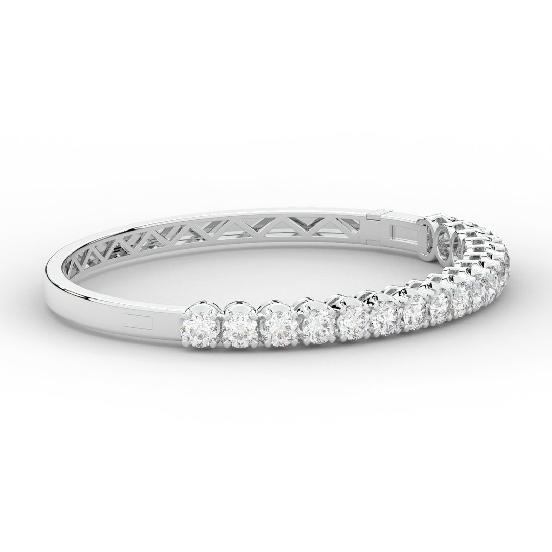 5.00CT.TW ROUND LAB DIAMOND BANGLE - Nazarelle