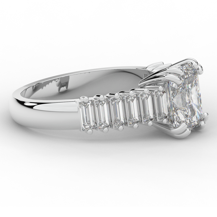 2.60CT.TW RADIANT LAB DIAMOND ENGAGEMENT RING - Nazarelle
