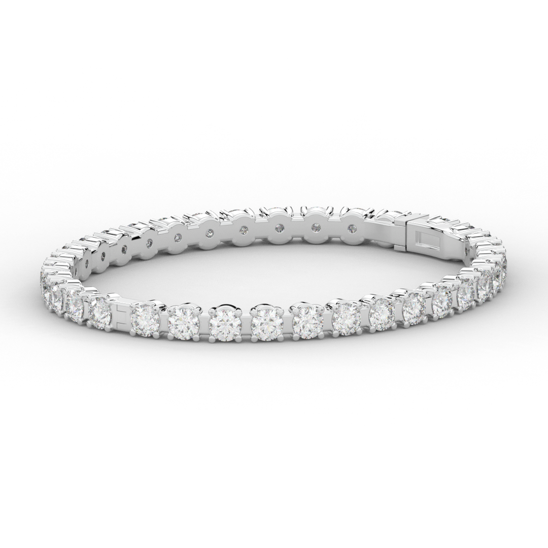 9.00CT.TW ROUND LAB DIAMOND ETERNITY BANGLE - Nazarelle