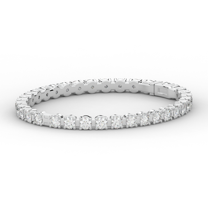 9.00CT.TW ROUND LAB DIAMOND ETERNITY BANGLE - Nazarelle