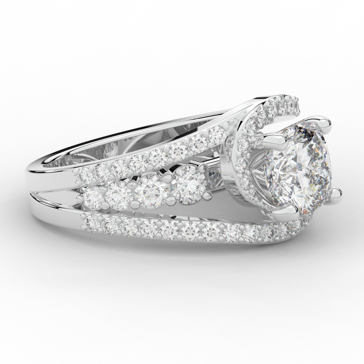 3.30CT.TW CUSHION LAB DIAMOND ENGAGEMENT RING - Nazarelle