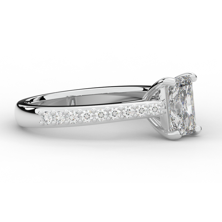 1.25CT.TW RADIANT LAB DIAMOND SOLITAIRE ENGAGEMENT RING - Nazarelle