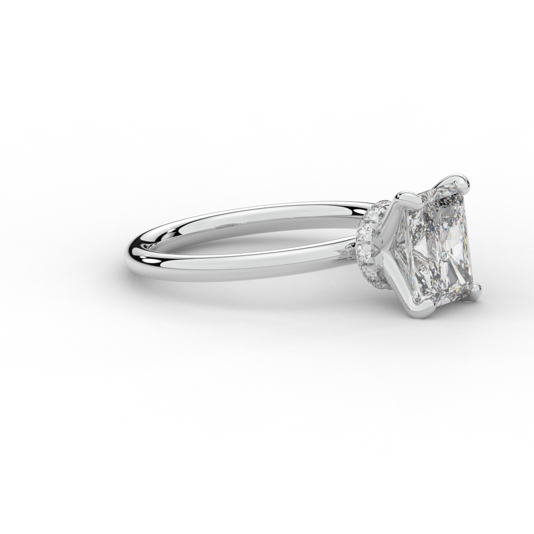 2.05CT.TW RADIANT LAB DIAMOND SOLITAIRE ENGAGEMENT RING - Nazarelle