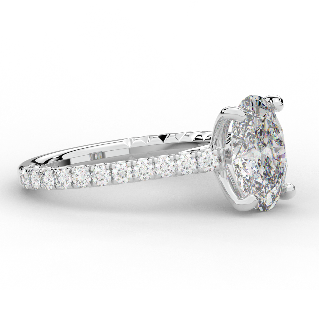 2.40CT.TW OVAL LAB DIAMOND ENGAGEMENT RING - Nazarelle