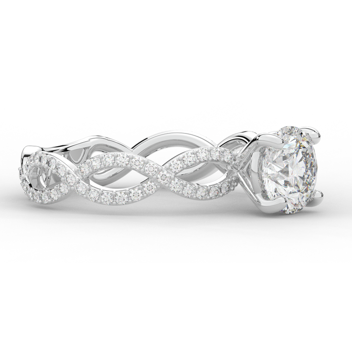 1.30CT.TW ROUND LAB DIAMOND ENGAGEMENT RING - Nazarelle