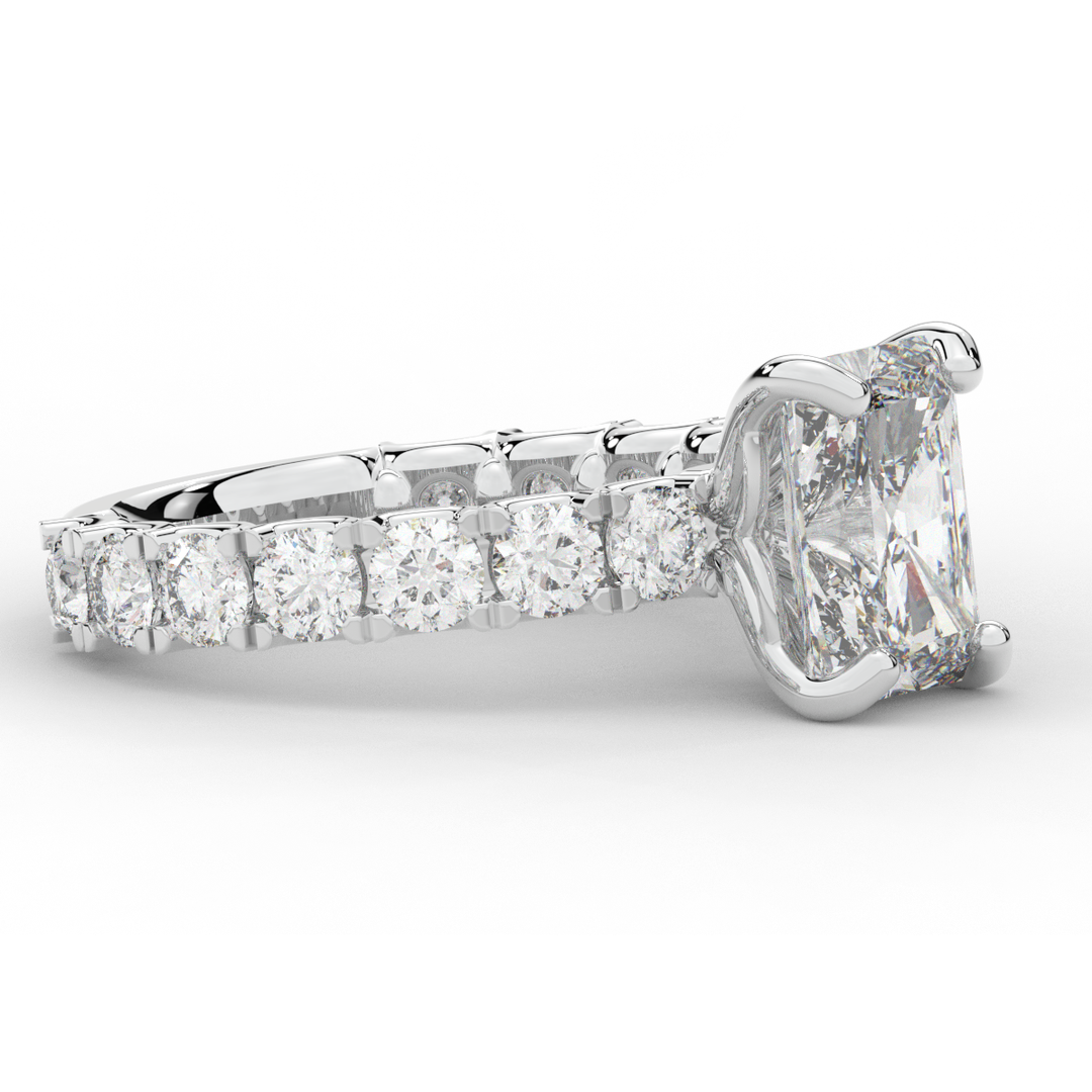 4.35CT.TW RADIANT LAB DIAMOND ENGAGEMENT RING - Nazarelle