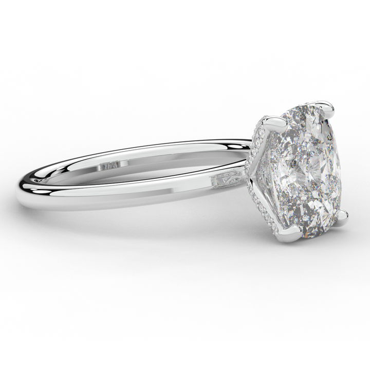 3.10CT.TW CUSHION LAB DIAMOND ENGAGEMENT RING - Nazarelle