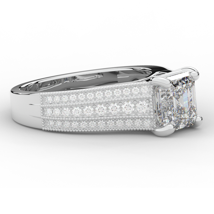 3.55CT.TW ASSCHER LAB DIAMOND ENGAGEMENT RING - Nazarelle