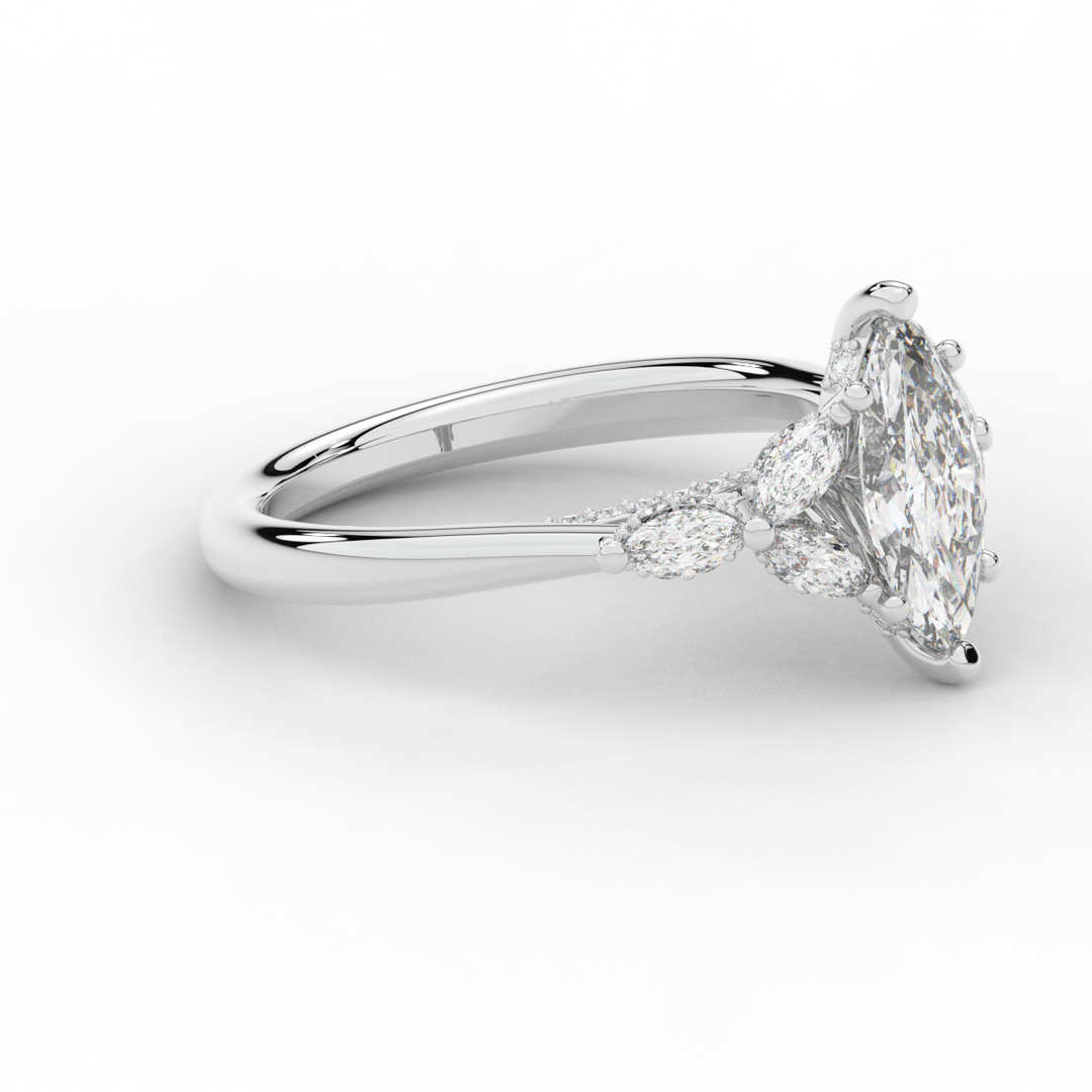 1.50CT.TW MARQUISE LAB DIAMOND ENGAGEMENT RING - Nazarelle